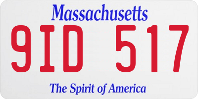 MA license plate 9ID517