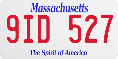 MA license plate 9ID527