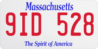 MA license plate 9ID528