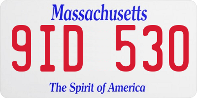 MA license plate 9ID530