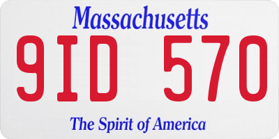 MA license plate 9ID570