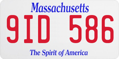 MA license plate 9ID586