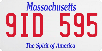 MA license plate 9ID595