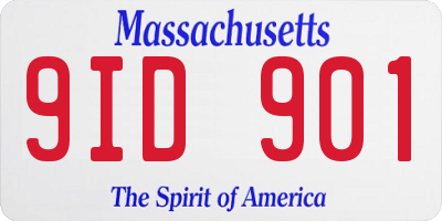 MA license plate 9ID901