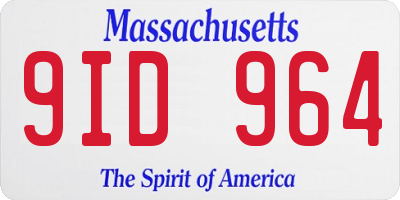MA license plate 9ID964