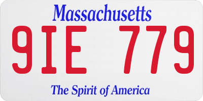 MA license plate 9IE779