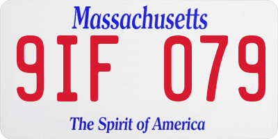 MA license plate 9IF079