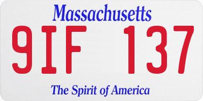 MA license plate 9IF137