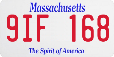 MA license plate 9IF168