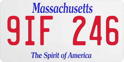MA license plate 9IF246