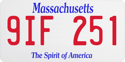 MA license plate 9IF251