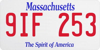 MA license plate 9IF253