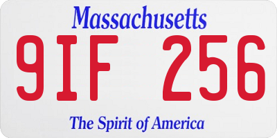 MA license plate 9IF256