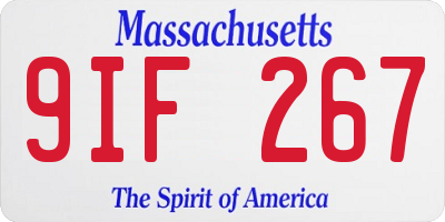 MA license plate 9IF267