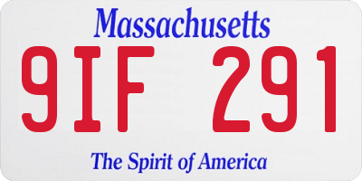 MA license plate 9IF291