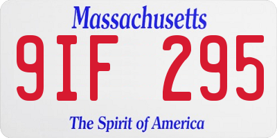MA license plate 9IF295