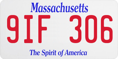 MA license plate 9IF306