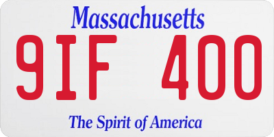 MA license plate 9IF400