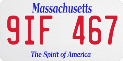 MA license plate 9IF467