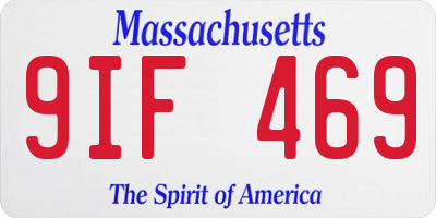 MA license plate 9IF469