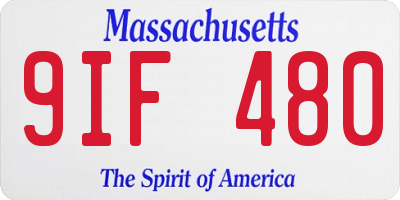 MA license plate 9IF480