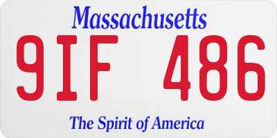 MA license plate 9IF486