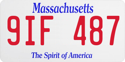 MA license plate 9IF487