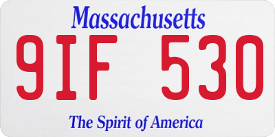 MA license plate 9IF530