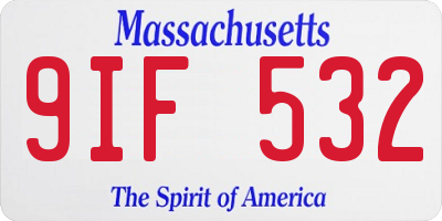 MA license plate 9IF532