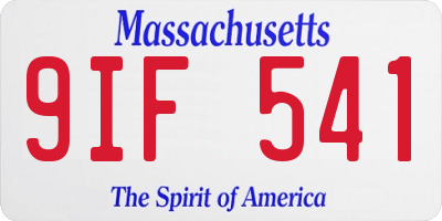 MA license plate 9IF541