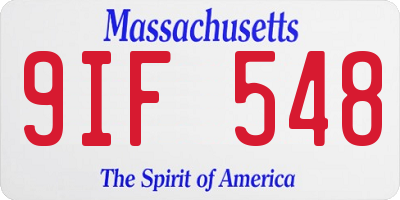 MA license plate 9IF548