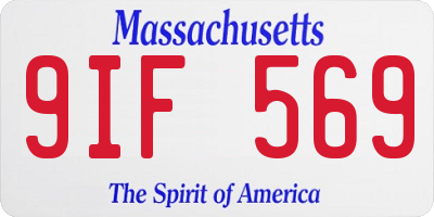 MA license plate 9IF569