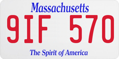 MA license plate 9IF570