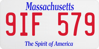 MA license plate 9IF579