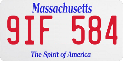 MA license plate 9IF584