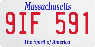 MA license plate 9IF591