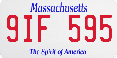 MA license plate 9IF595