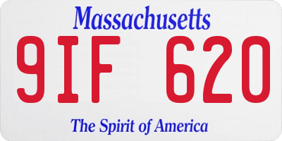 MA license plate 9IF620