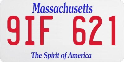 MA license plate 9IF621