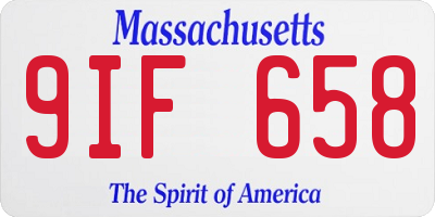MA license plate 9IF658