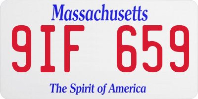 MA license plate 9IF659