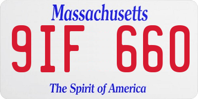 MA license plate 9IF660