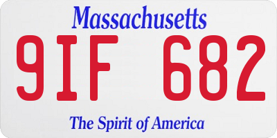 MA license plate 9IF682