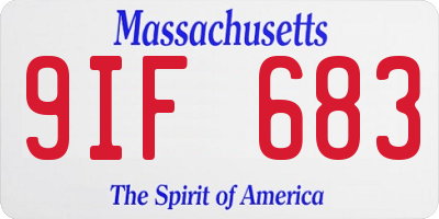 MA license plate 9IF683