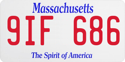 MA license plate 9IF686