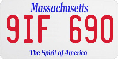 MA license plate 9IF690