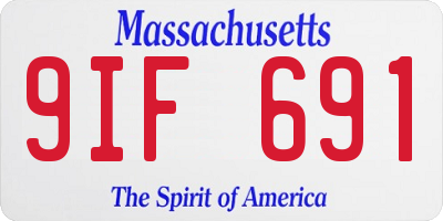 MA license plate 9IF691