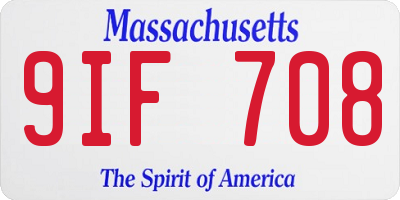 MA license plate 9IF708