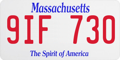 MA license plate 9IF730