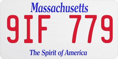 MA license plate 9IF779